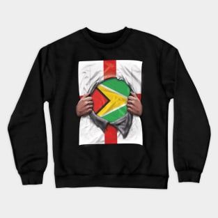 Guyana Flag English Flag Ripped - Gift for Guyanese From Guyana Crewneck Sweatshirt